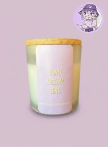 Taro boba duftlys, gourmand duftlys, taro boba, boba, duftlys, lilla vibe, nøddeduft, duftlys til badeværelset